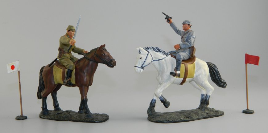 Japanese & Chinese Officers - Mounted