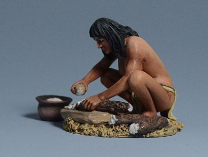 Taimo Woman Grinding Cassava Roo