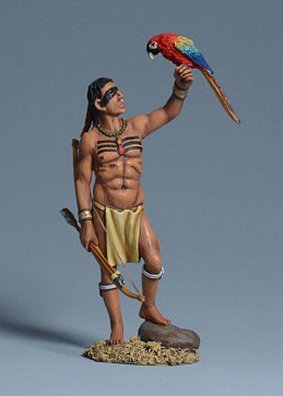 Taino Man with Parrot