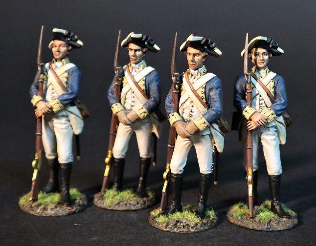 Four Infantry Standing, 5th VA Regt., Co.K Continental Morgan Guards