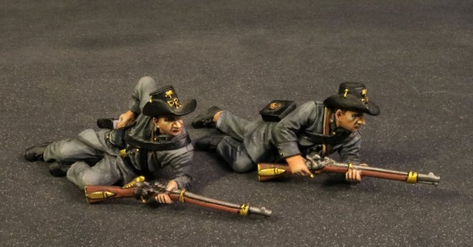 Two Prone Infantrymen, Palmetto Riflemen