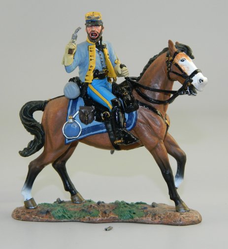 Mounted Confederate Officer with Pistol