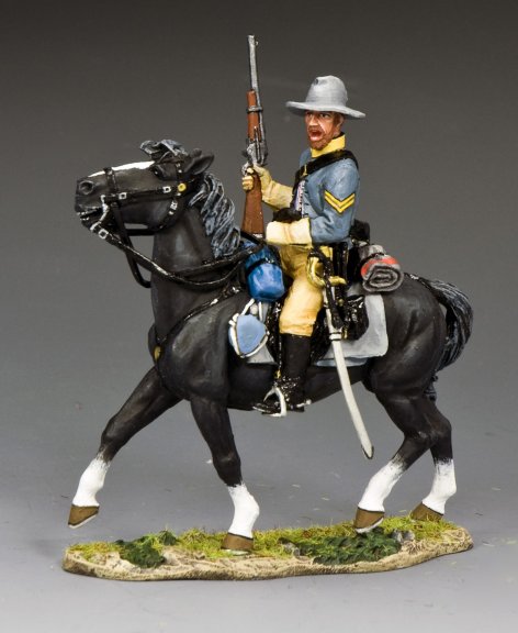 Confederate Cavalry Corporal Holding Carbine
