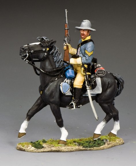 Confederate Cavalry Corporal Holding Carbine