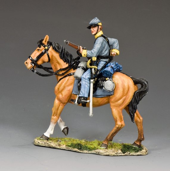 Confederate Cavalry Trooper Loading Carbine