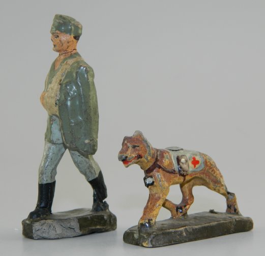WWII Soldier with German Shepherd Medic Dog