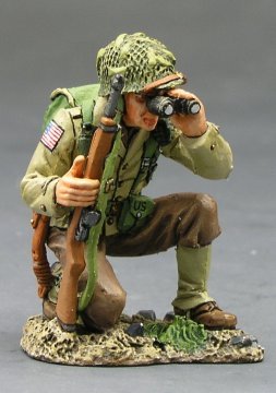 Kneeling Officer with Binoculars