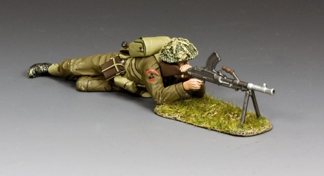 Lying Prone Bren Gunner w/Grass base