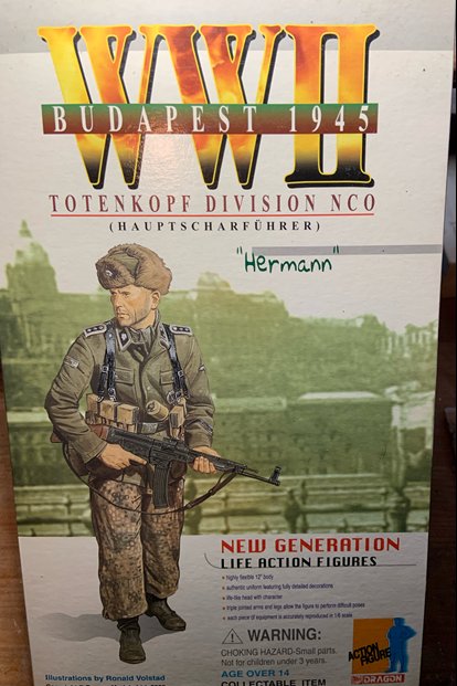 "Hermann" WWII Budapest 1945 Totenkopf Division NCO