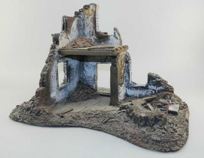 Two-Story Bombed Out Building Corner