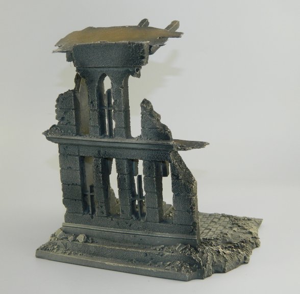 Two Story Bombed Out Building Corner