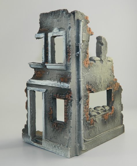 Two Story Bombed Out Building Corner