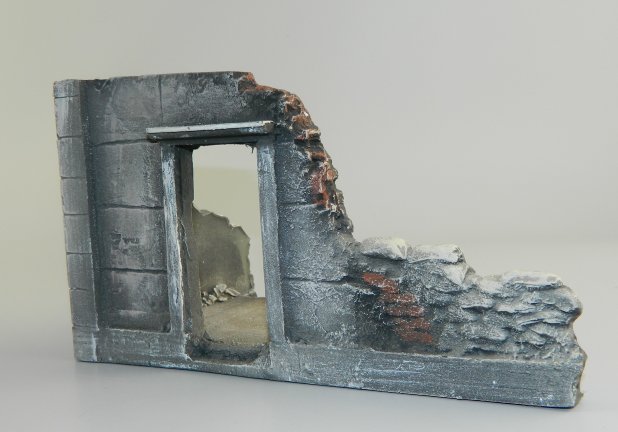 Bombed Building Corner with Door