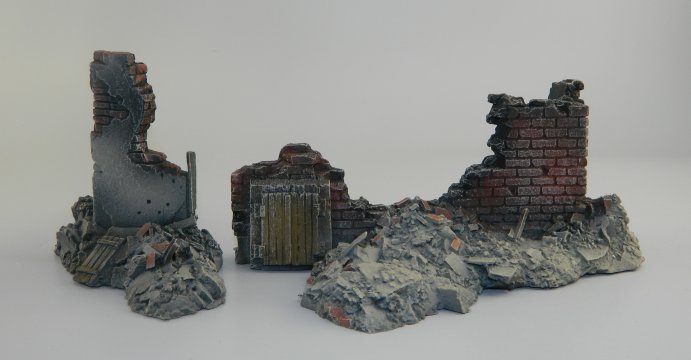 Bombed Building Rubble Pieces