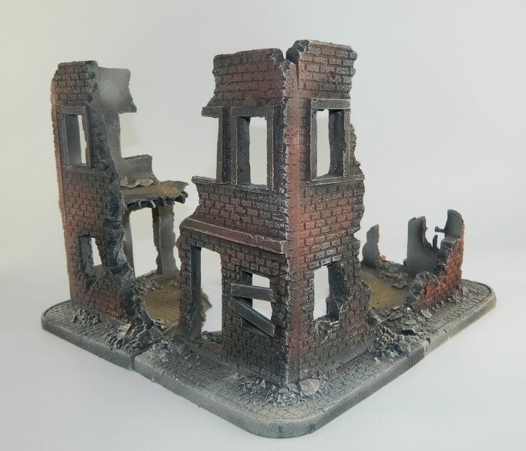 3-Piece Bombed Out Building Diorama