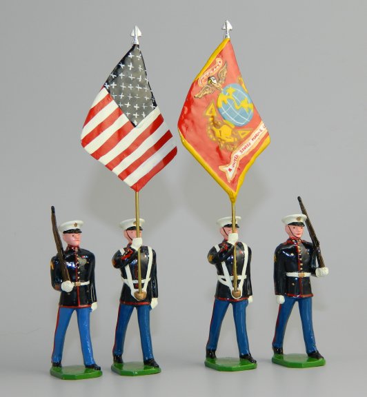 USMC Color Party in Dress Blues