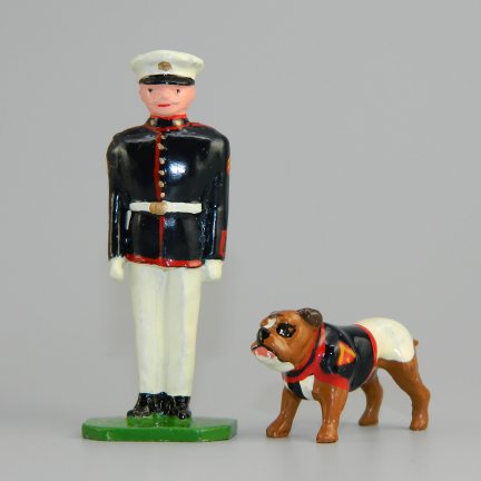 USMC Mascot Chesty & Handler - 8th & I in White Trousers