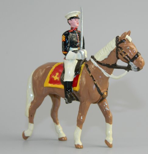 Mounted US Marine Sergeant with Sword