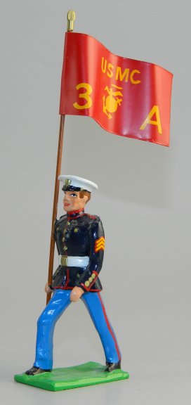 U. S. Marine Sergeant in Dress Blues – Guidon Bearer