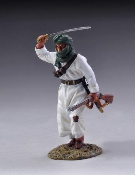 Arab Running with Sword - Green Headdress