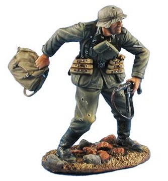 German Combat Pioneer Throwing Satchel Charge