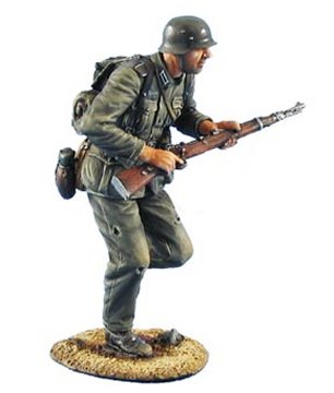 German Heer Infantry Running with Rifle