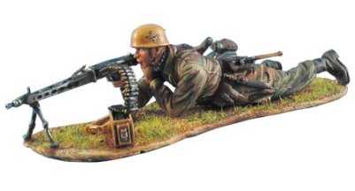 German Fallschirmjager MG42 Team Gunner