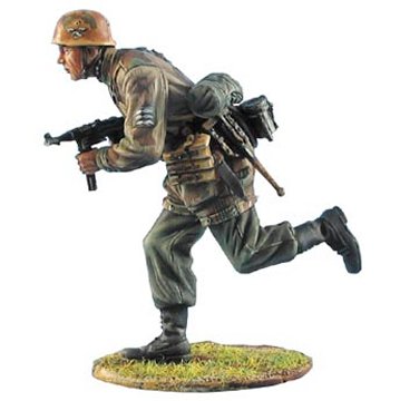 German Fallschirmjager Running with MP40