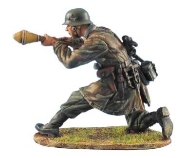 German Fallschirmjager Kneeling with Panzerfaust