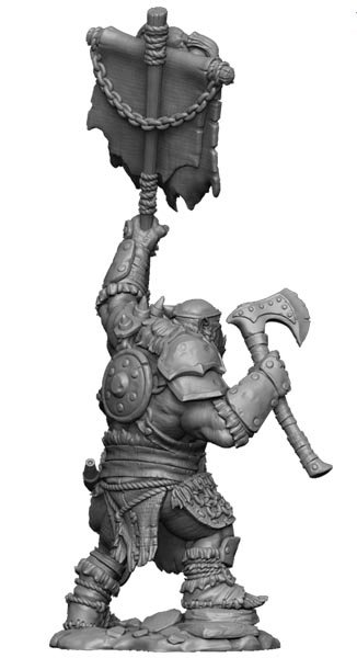 Orc Marauder Standard Bearer - Resin Kit