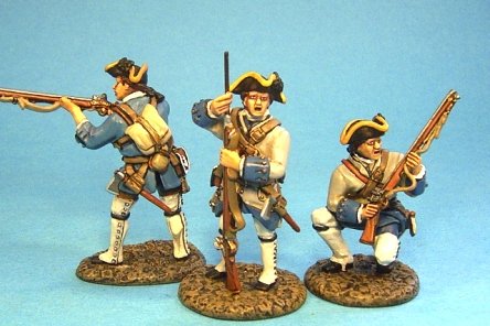 3 Figures Skirmishing in Campaign Dress