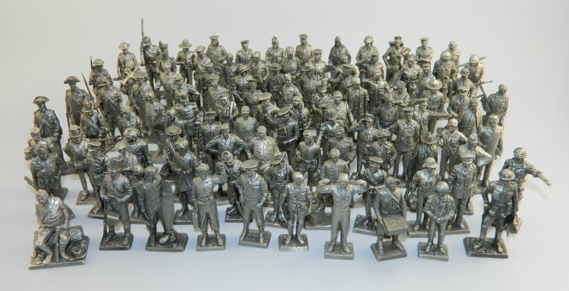 100 Fighting Men of America in Pewter