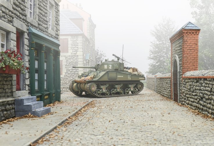 M4 in a Normandy Village