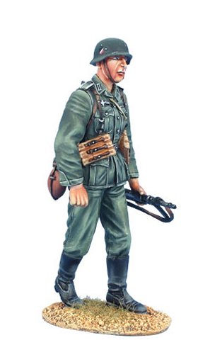 German Soldier Walking with MP40