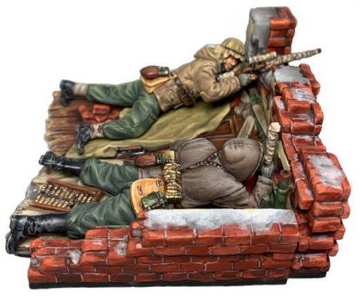 German Sniper Team in Ruins