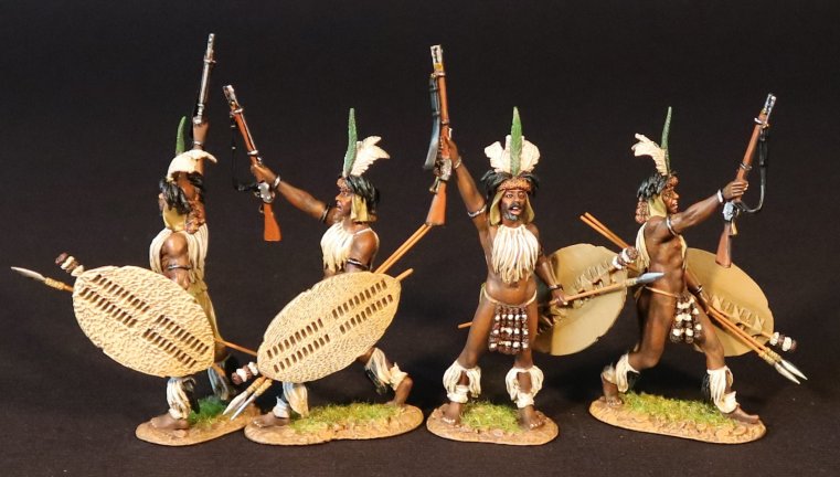 Four Zulu Warriors, uThulwana Regiment