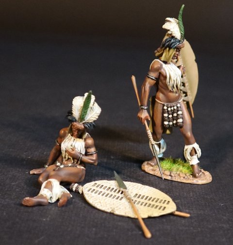 Two Zulu Warriors, uThulwana Regiment