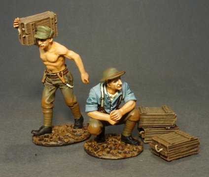 58th 2/1st London Division, 2 Tommies Unloading Supplies #2