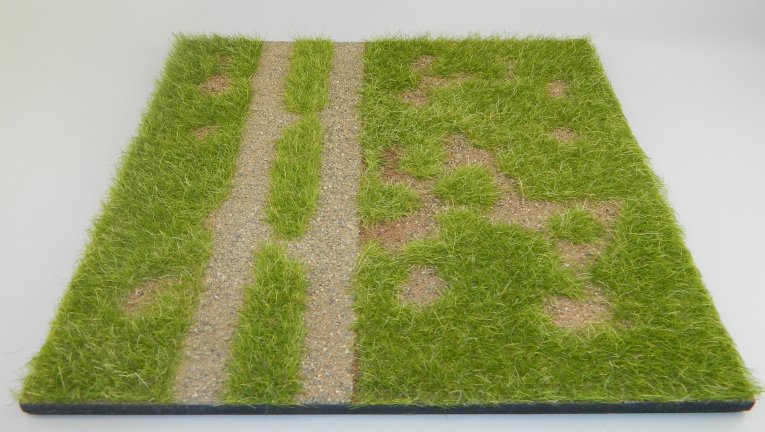 12" x 12" Grass Field with Road Scenic Base