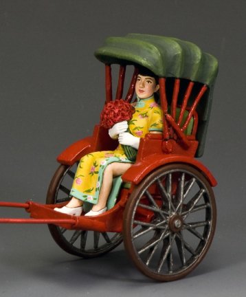 Chinese Lady Rickshaw Passenger