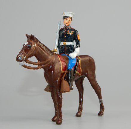 Mounted Marine in Dress Blues