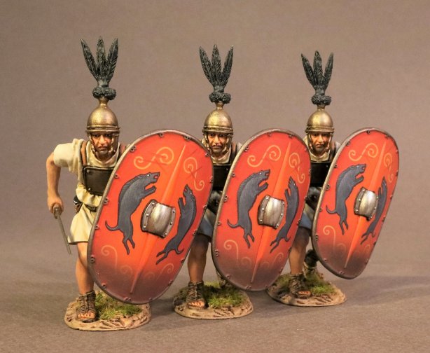 Three Hastati with Red Shields, The Roman Army of the Mid-Republic