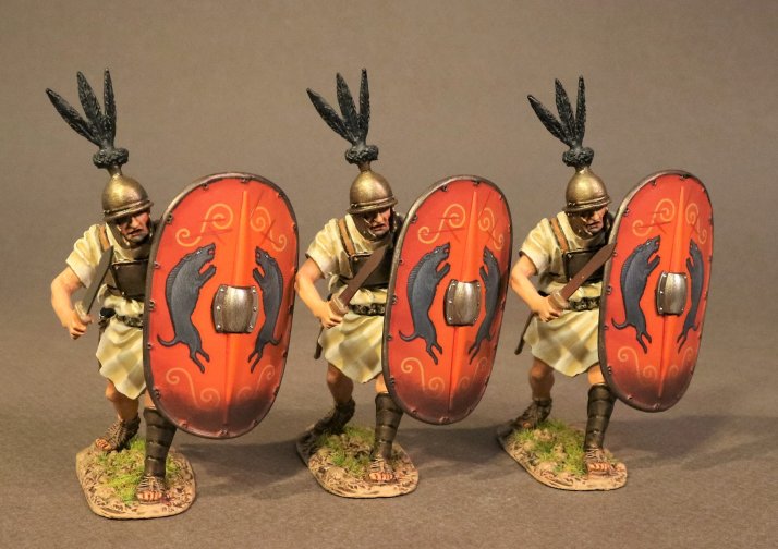 Three Hastati with Red Shields, The Roman Army of the Mid-Republic
