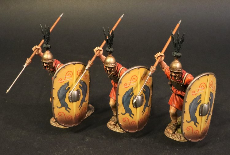 Three Hastati with Yellow Shield, Roman Army of the Mid-Republic