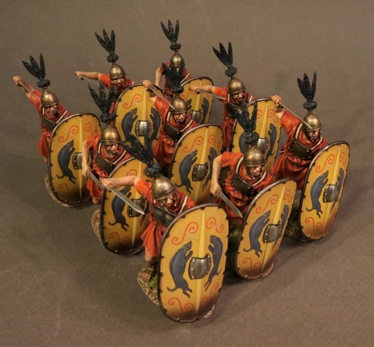Nine Hastati with Yellow Shields, The Roman Army of the Mid-Republic