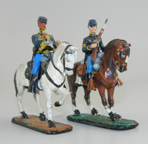 Two Mounted Union Civil War Soldiers