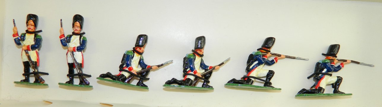 French Napoleonic Soldiers - Loading, Kneeling Ready & Kneeling Firing