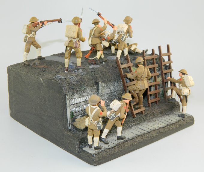 "Over the Top" WWI Attack of the 36th Ulster Division Diorama