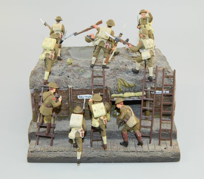 "Over the Top" WWI Attack of the 36th Ulster Division Diorama