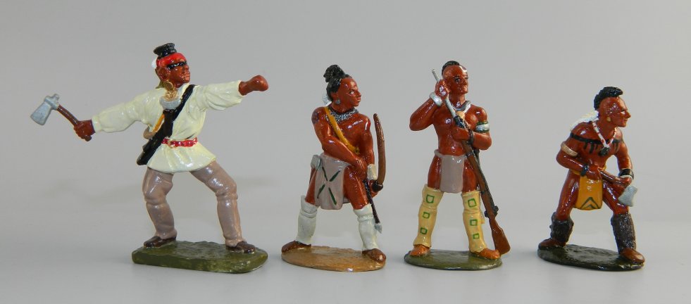 Four Woodland Indians in Glossy Finish